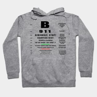 Drinker's Eye Chart Hoodie